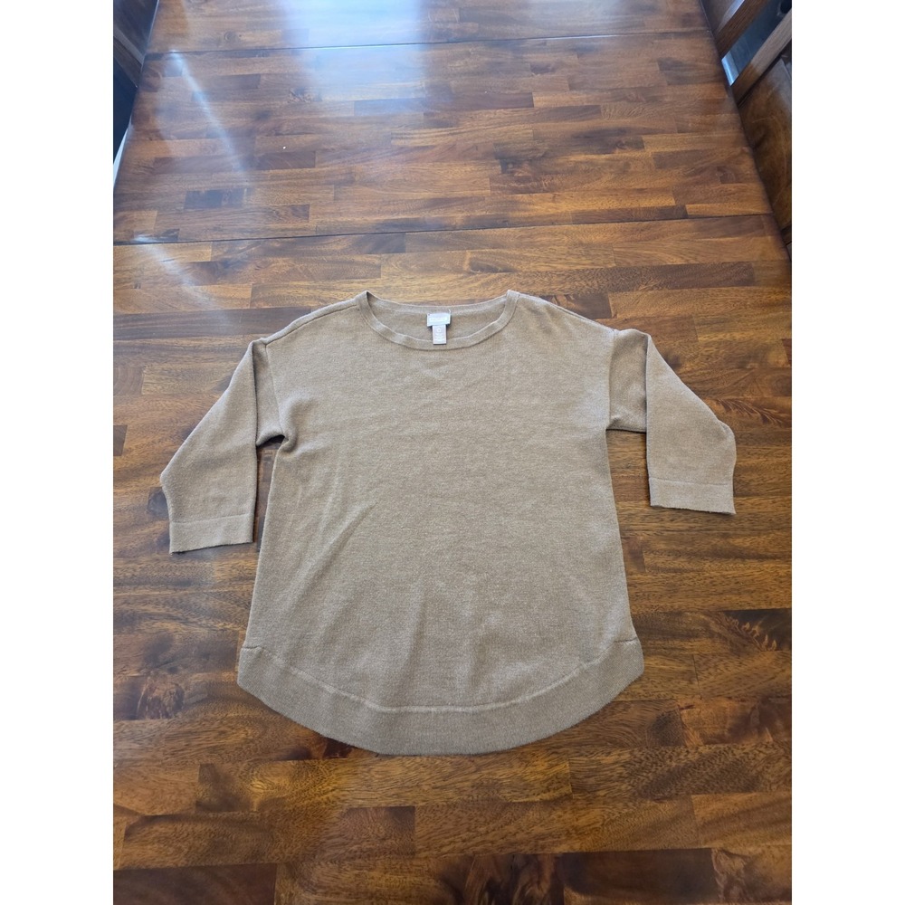 Chicos Women's Pullover Size 0 Long‎ Sleeve Stretchy Rayon Polyester Sku 6